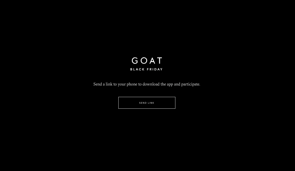 goat app black friday 2018